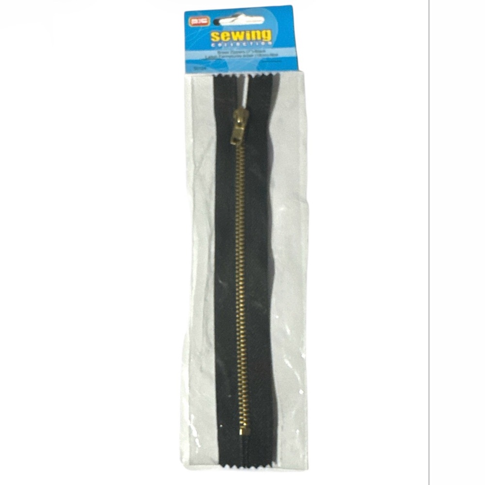 3 FOR $20 SEWING COLLECTION 7”Black Brass Zipper BNIP